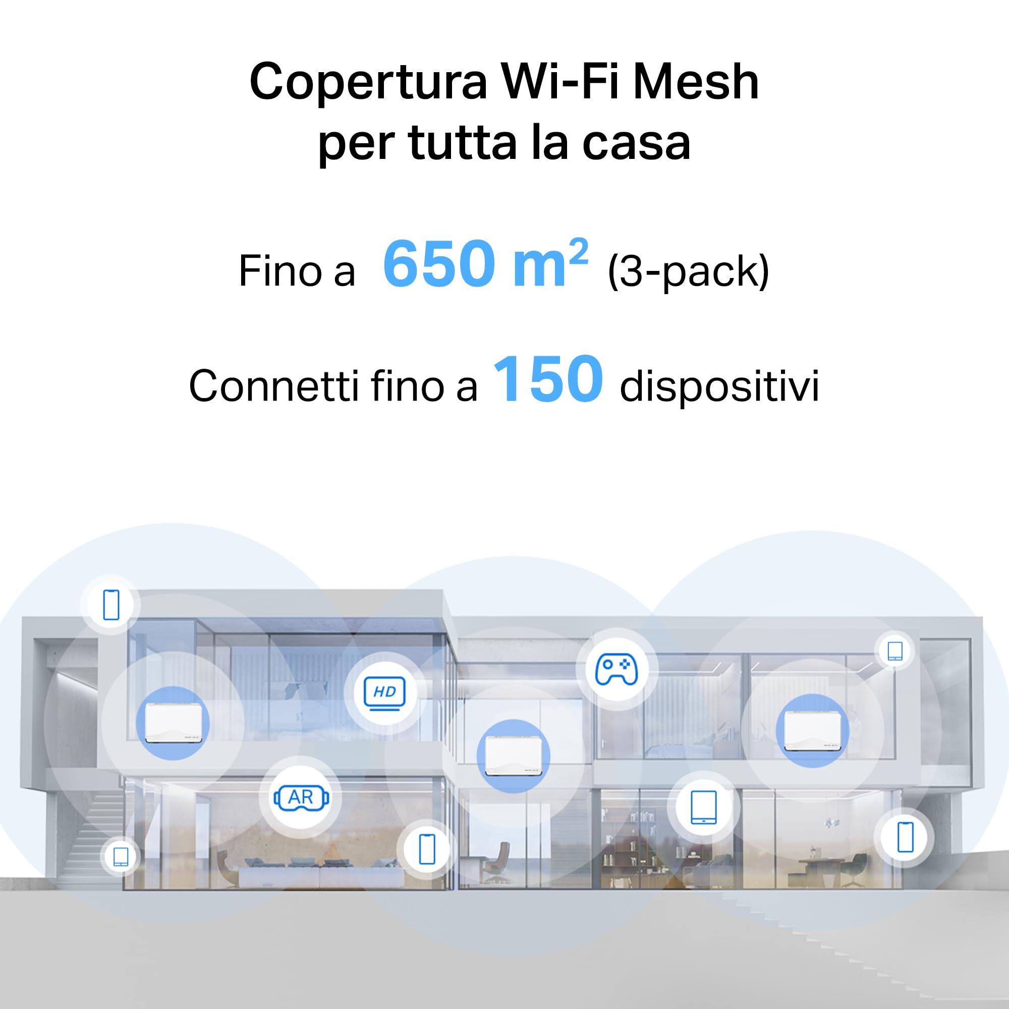 MERCUSYS TP-Link Router WiFi 7 Mesh BE3600Mbps Dual Band, 1 Port 2,5G + 2 porty Gigabit, sztućce do 650m², podłącz 150 urządzeń, kompatybilny ze wszystkimi skrzynkami internetowymi, Halo H27BE(3-Pack)