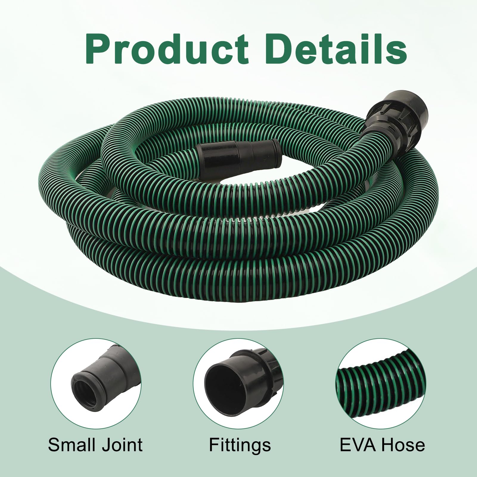 Tuyau d'extraction de poussière antistatique D27/32 Ø 35 mm fileté pour CTL 11/11E/22/22E 3,5 m