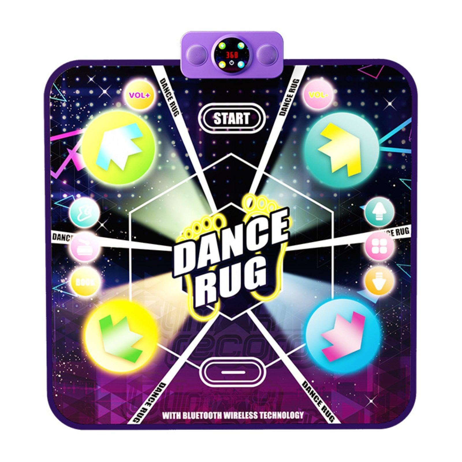 Tappeto da Ballo Luminoso per Bambine E Bambini, Tappeto Interattivo con Musica, Tappeto da Gioco Elettronico per La Casa, Regalo di Compleanno