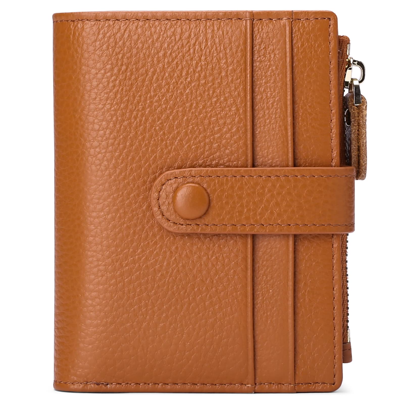 FALAN MULE Small Wallets for Women RFID Blocking Slim Bifold Leather Womens Wallet with Zipper Coin Purse