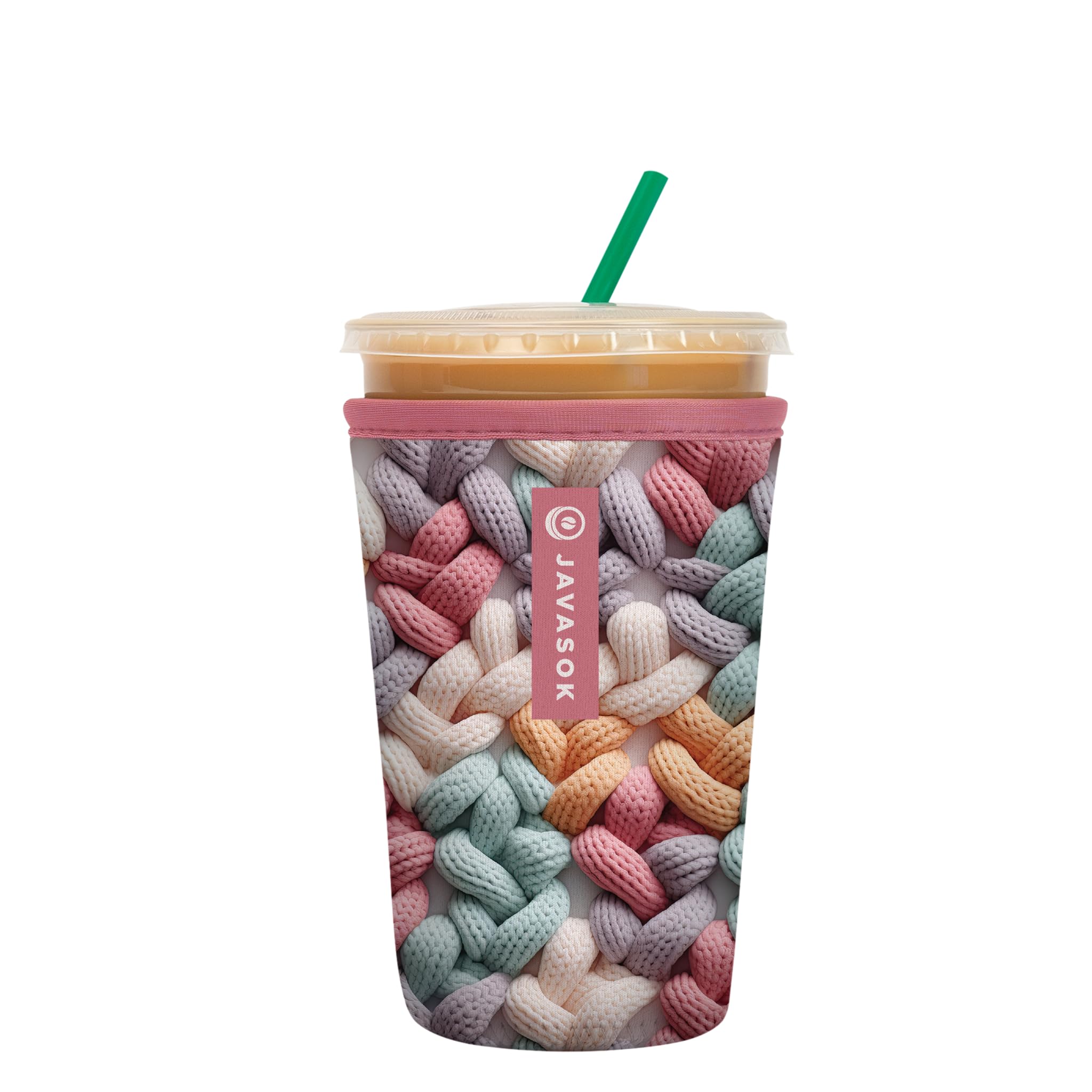 Sok It JavaSok Iced Coffee &amp; Cold Soda Insulated Neoprene Cup Sleeve (Cozy in Color, Medium: 22-28oz)