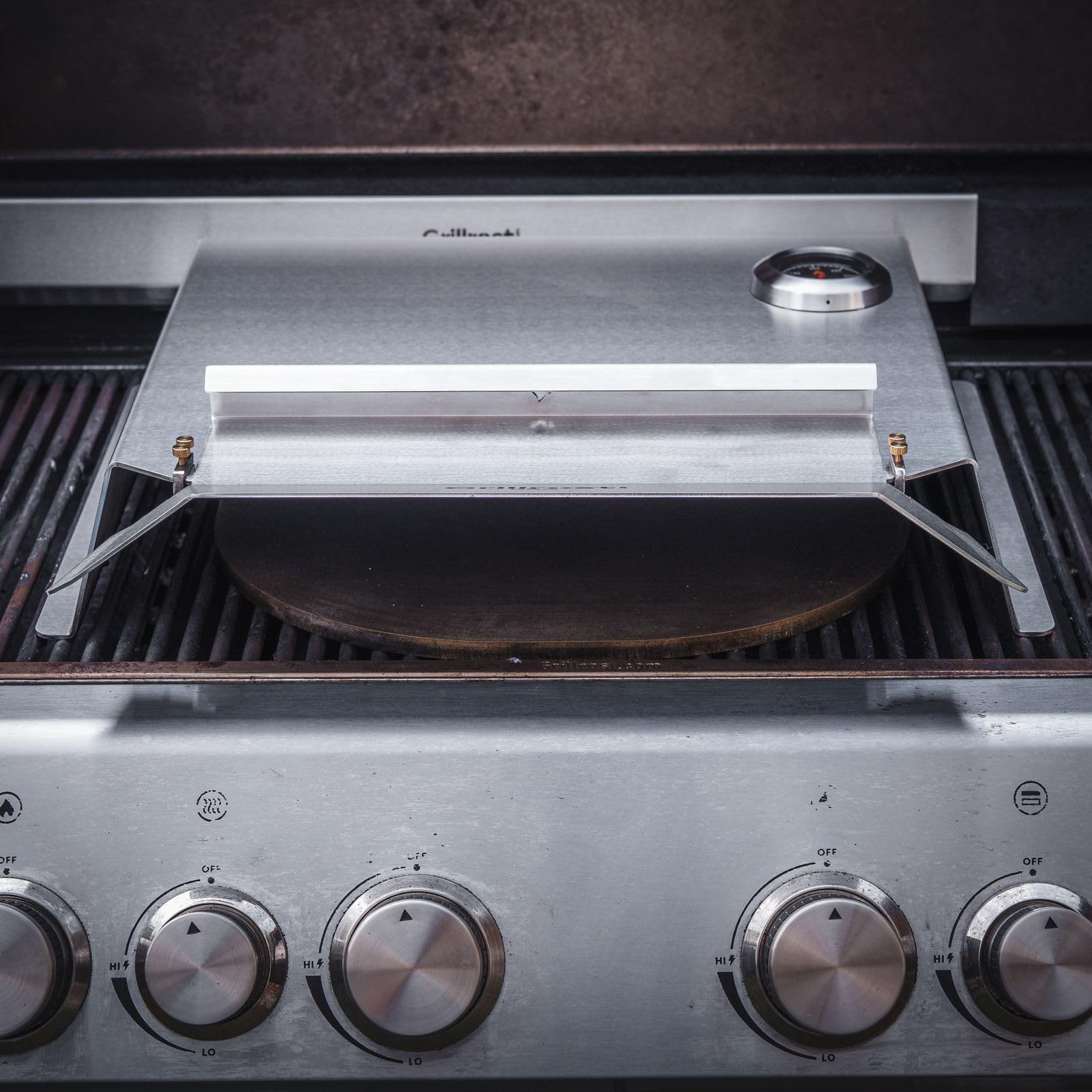 Grillrost.com Das Original Acier à Pizza de Base - extrêmement Massif avec Bande enfichable