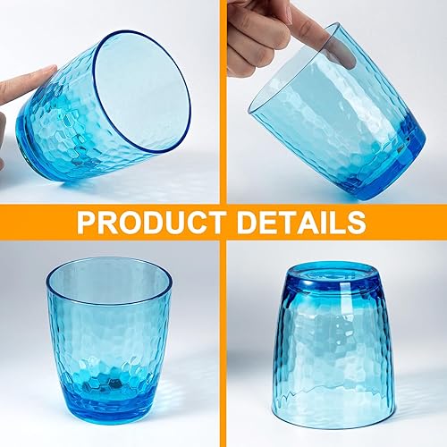 Miniatura 4 de KOXIN-KARLU Hammered - Vasos acrílicos de plástico de 15 onzas, juego de 6 unidades, multicolor