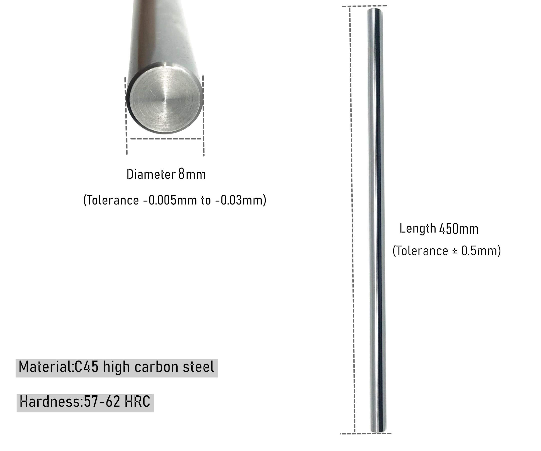 XiKe 1PC 25mm X 1000mm Case Hardened Chrome Plated Linear - View #13