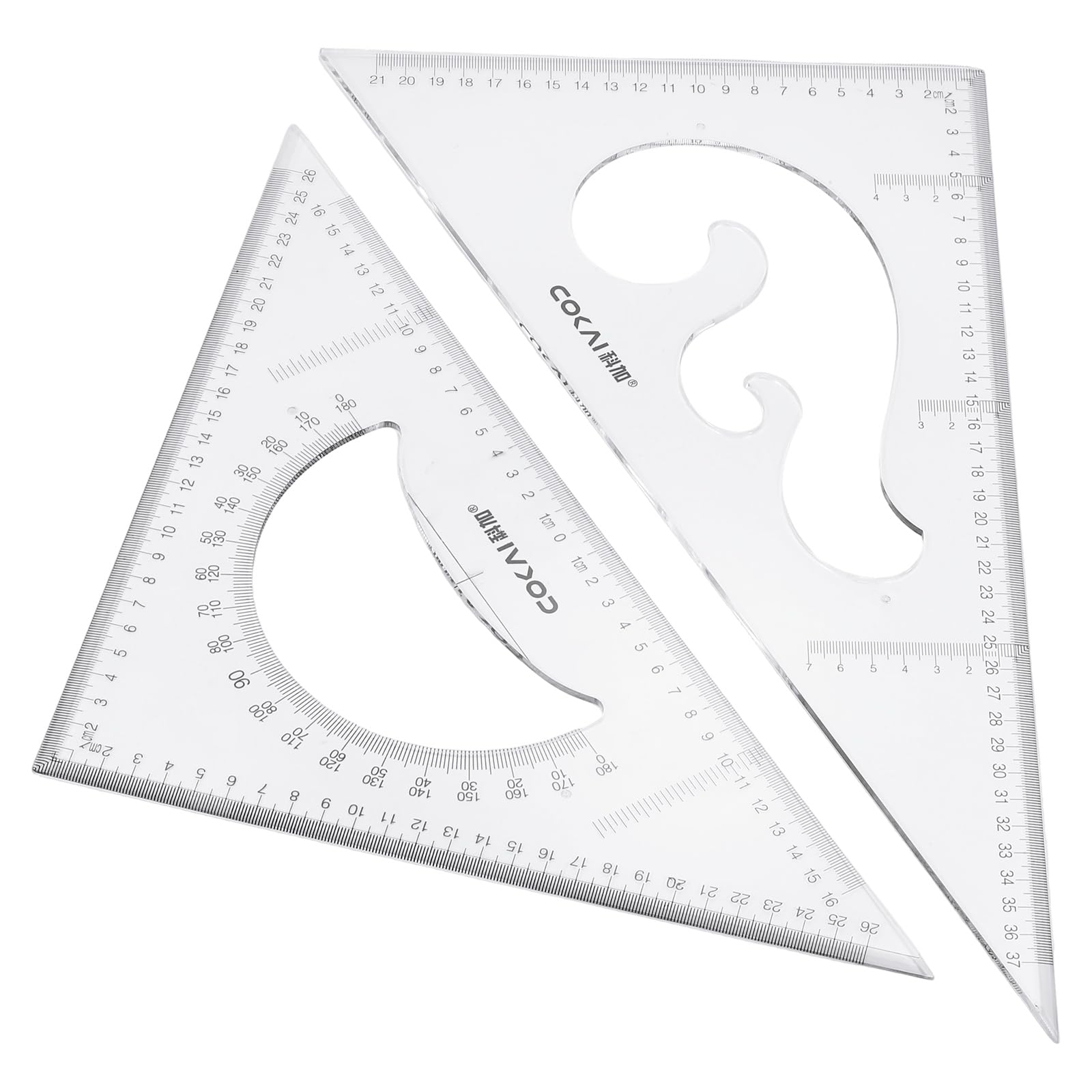 Équerre transparente 40 cm anti-erreur pour tracé géométrique et patchwork