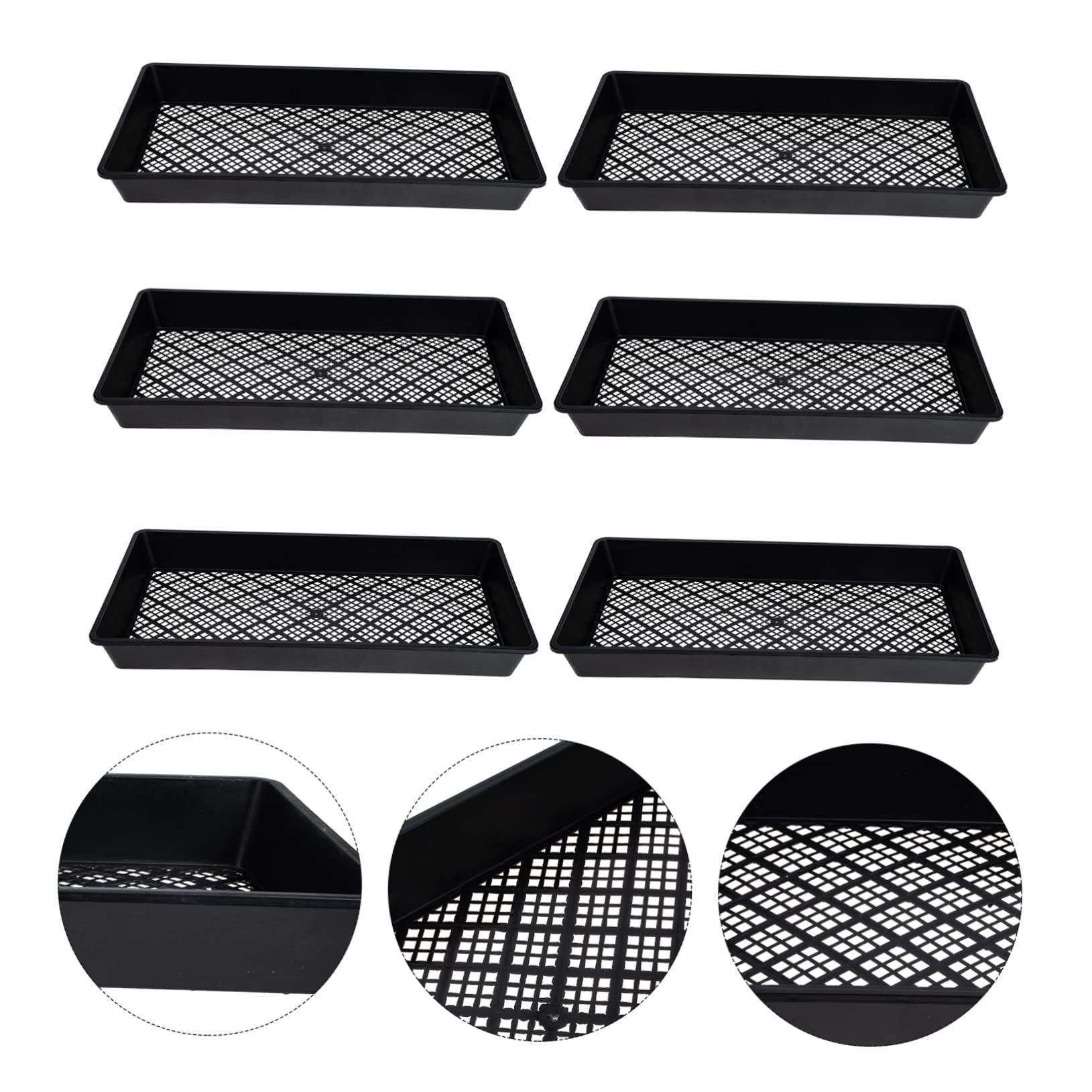 ABOOFAN 6pièces Plateau De Germination De Plantes Conteneurs De Germination Plastique Plateaux De Pépinière pour Culture De Micro-pousses