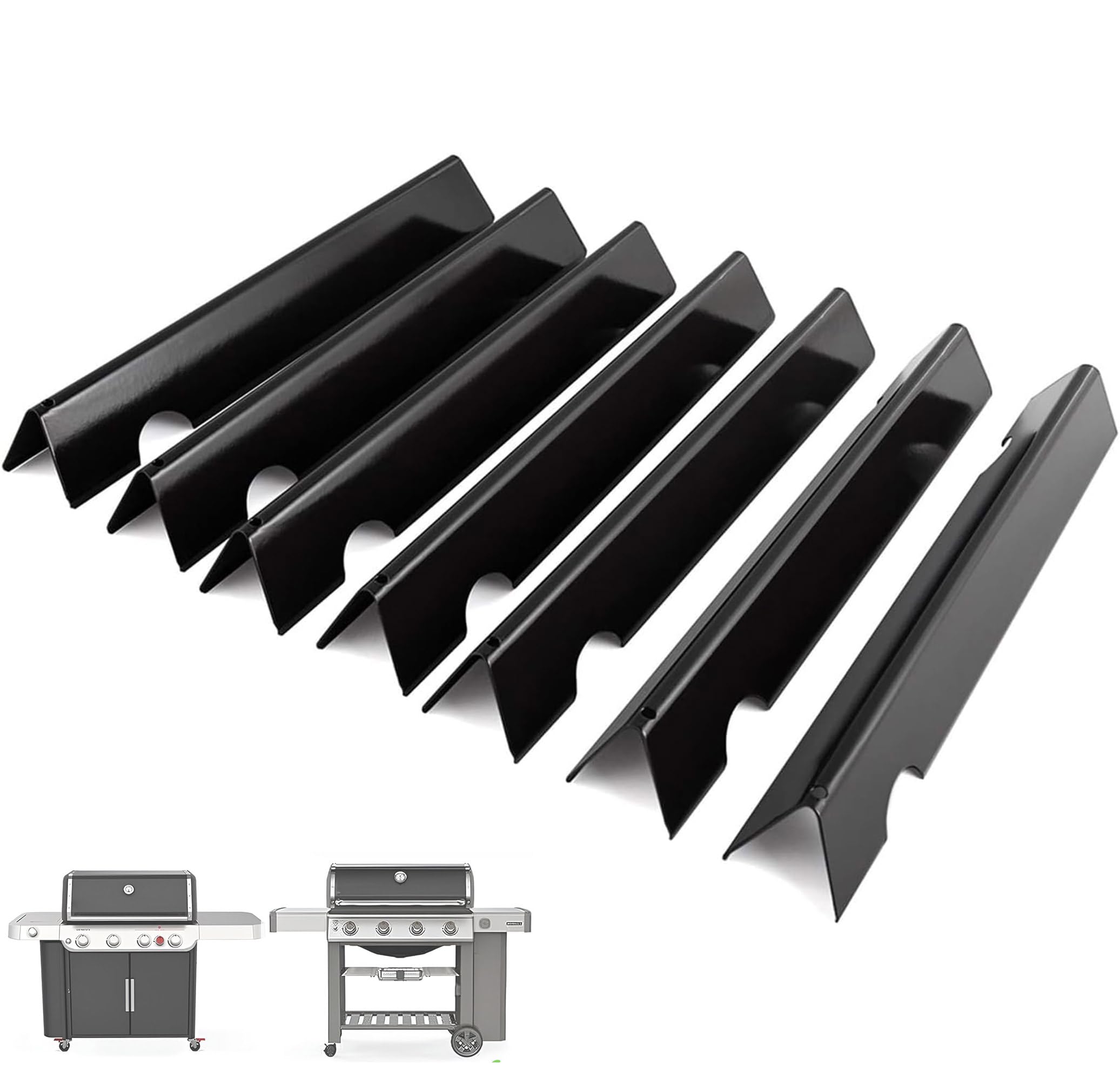 66033 66797 - Barre aromatizzanti di Ricambio per Weber GS4 Genesis II Serie 400, E-410 E-435 S-410 S-435 S-435 SE-410, Parti per griglia Genesis GS4 II LX E/S-440, Barre aromatizzate in Porcellana,