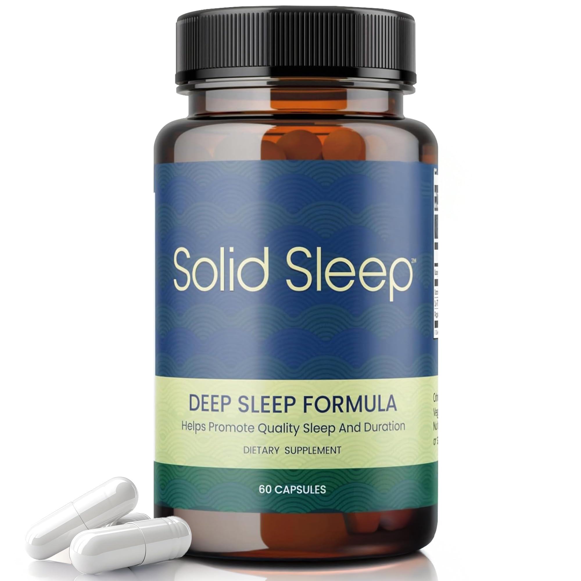 Deep Sleep Formula, Natural Sleep Aid Without Melatonin, Magnesium Bisglycinate, L. Theanine, Inositol, Sleep Pills for Adults, 60 Vegan Capsules