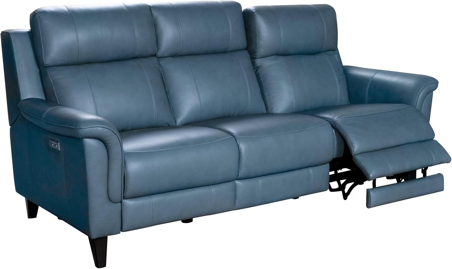 BarcaLounger Kester Power Reclining Sofa w/Power Head Rests in Masen Bluegray