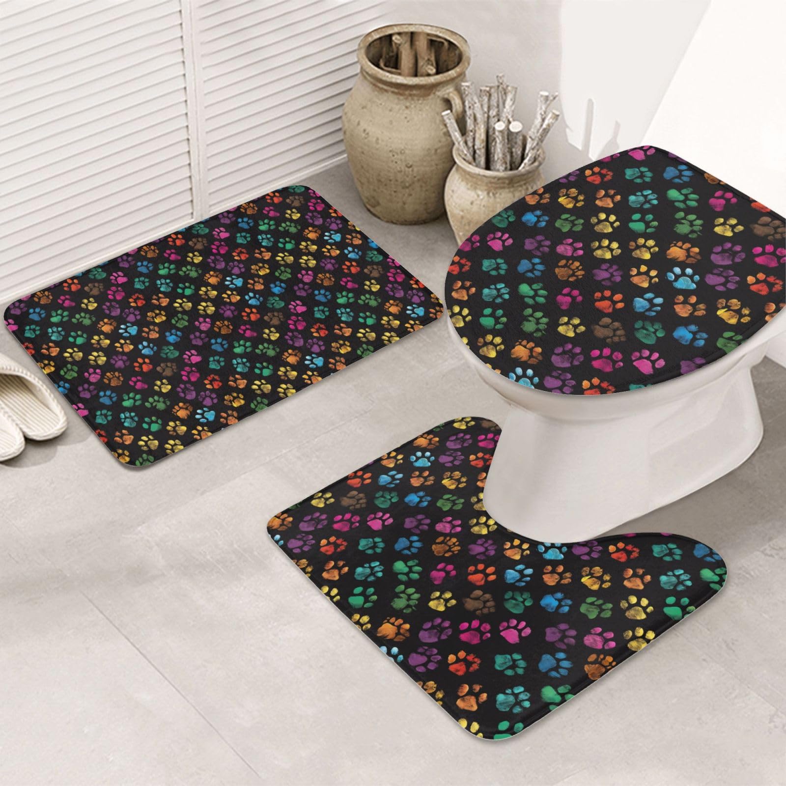 Tapis de sol de salle de bain lavable pour une maison propre avec animaux