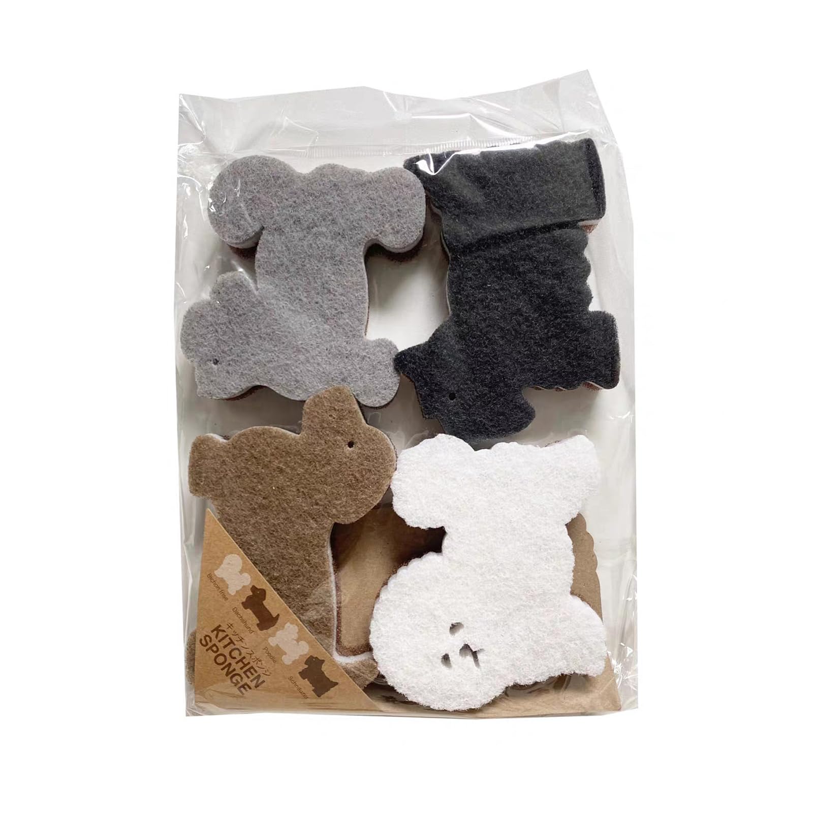 Of 4 Adorable Kitchen Sponges Washing Accessories for Effective Cleaning and Kitchen Care Cleaning Sponge