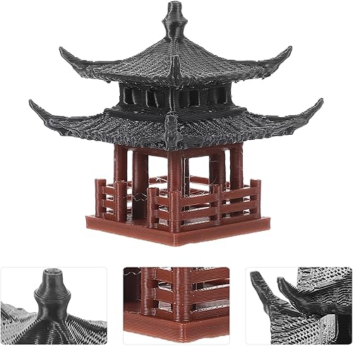 Miniatura 2 de SUPVOX Decoración de acuario, figuras de jardín de hadas, mini estatua de pagoda, refugio de escondite de peces, cueva para pecera, adorno micro