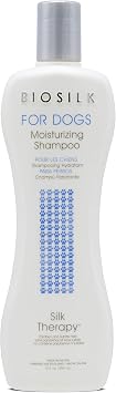 BioSilk for Dogs Silk Therapy Moisture Shampoo with Silk Proteins and Vitamins, Restores Shine and Softness, Sulfate Free, Paraben Free, pH Balanced, Made in USA, 12 Fl Oz