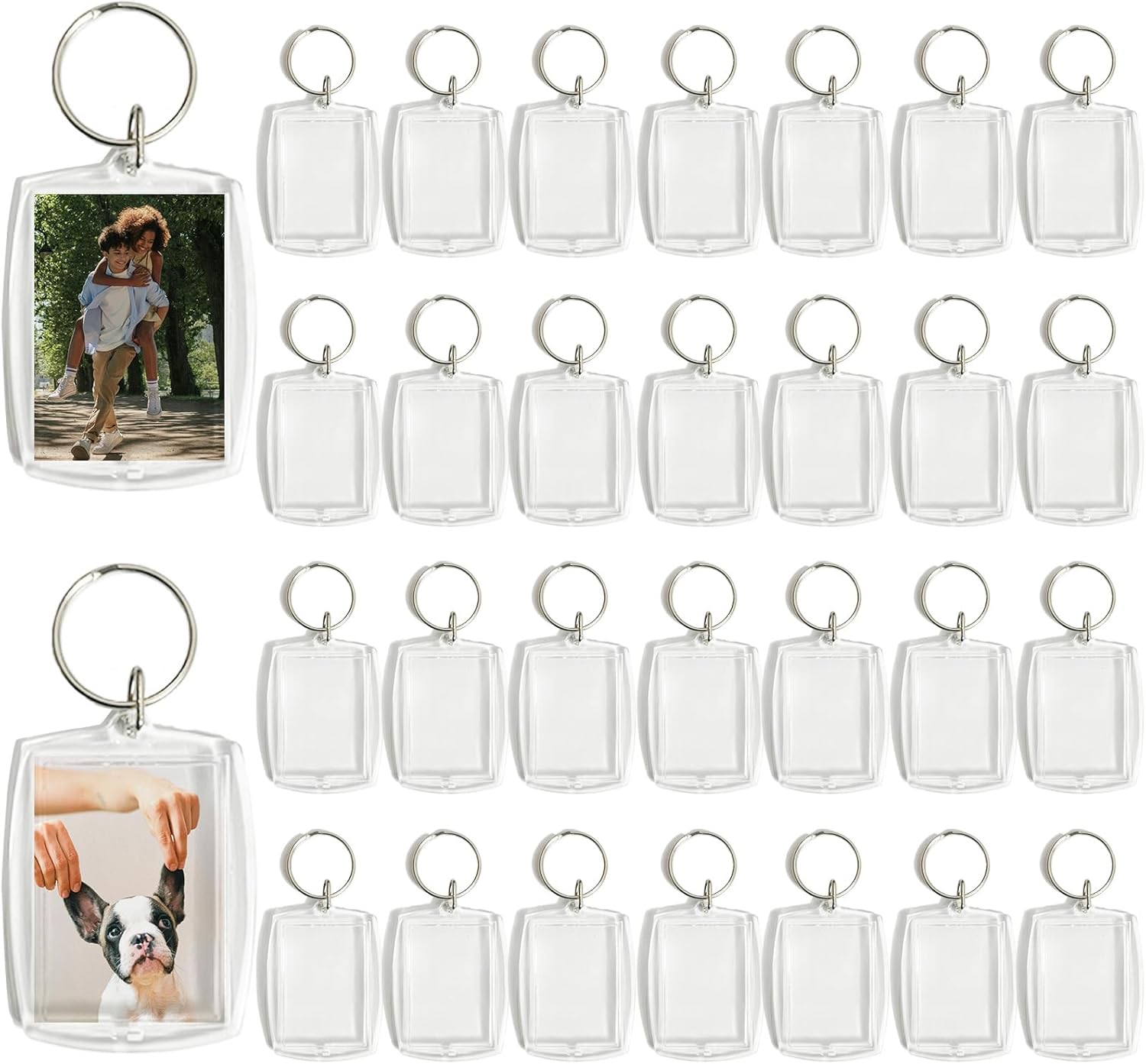 Acrylic Photo Frame Keyring, Personalized Keychains,Clear Picture Keychain as Gift