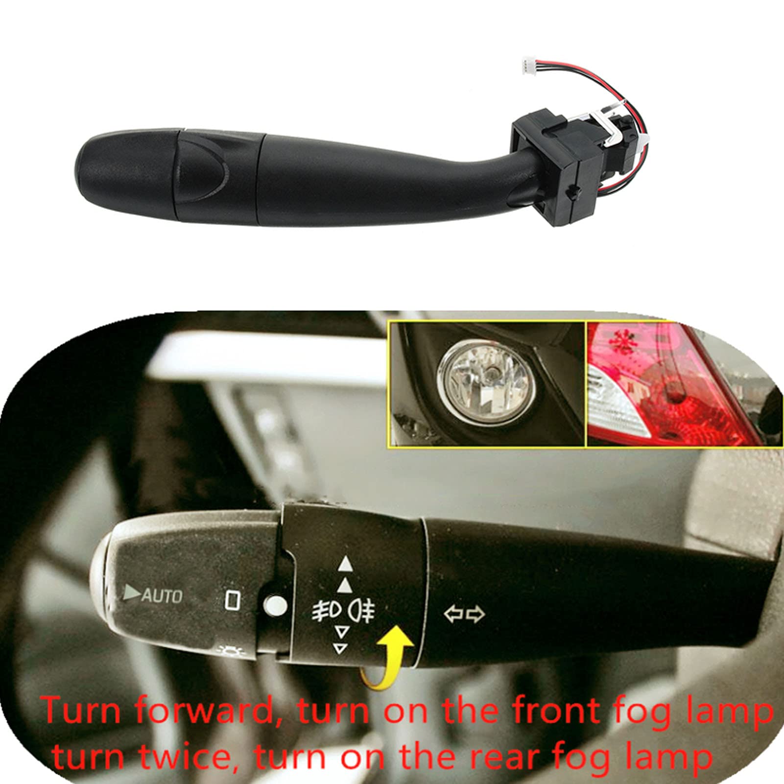 Interruptor de Señal de Giro del Coche a la Izquierda Repuesto para Peugeot 206207307301308 3008405 407408807