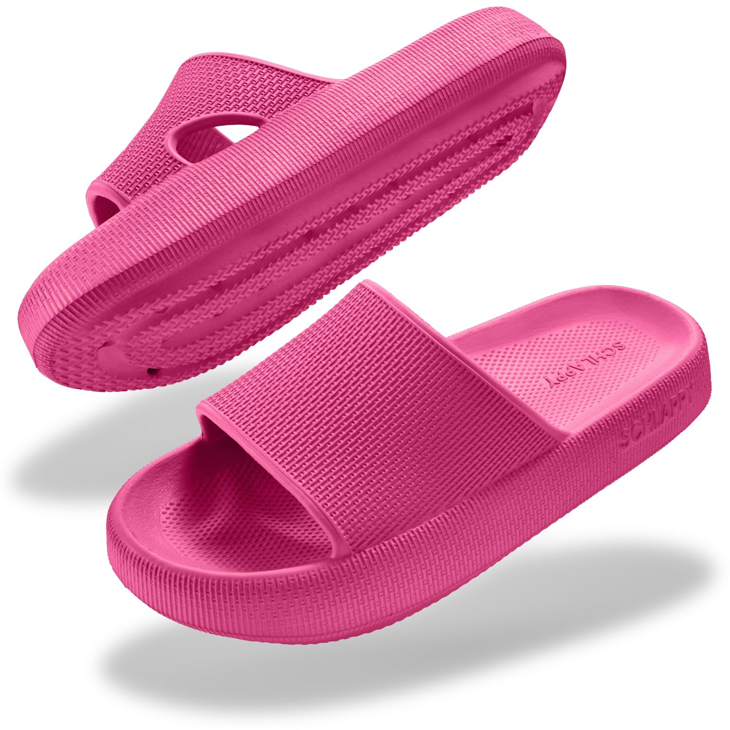 SCHLAPPY™ Original Badeschuhe für Damen&Herren, Badelatschen&Wolkenschuhe 100% Plastikfrei, Wasserfest&rutschfest (Pink, EU Schuhgrößensystem, Erwachsene, Numerisch (von/bis), M, 44, 45)