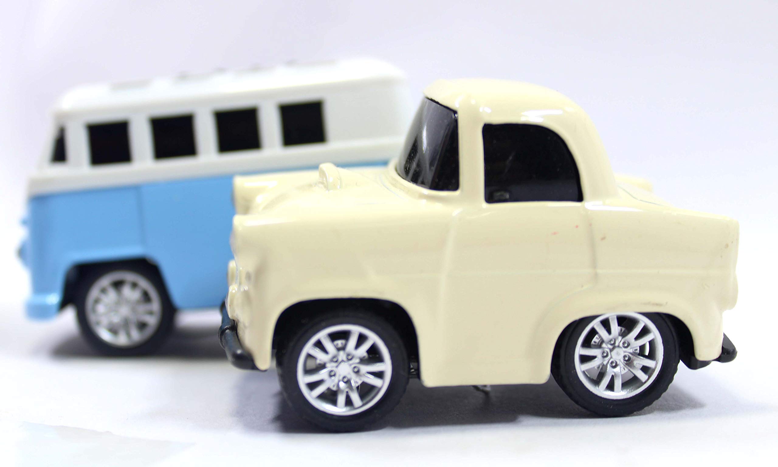 White & Cream Die Cast Mini Cars for Kids 2PC