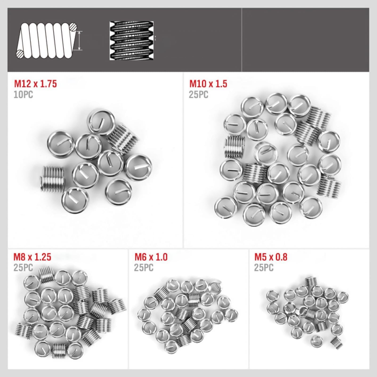 Kit Reparador de Roscas Portátil de Acero Inoxidable Resistente de Mano