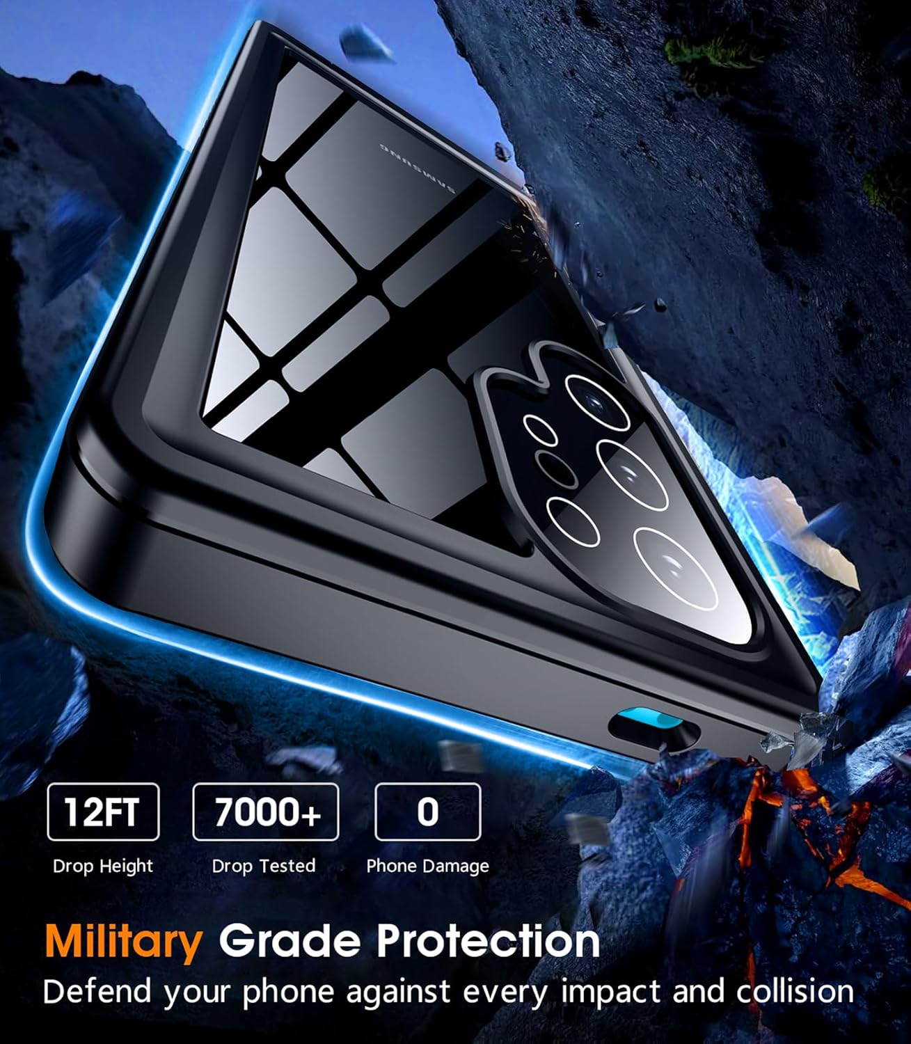 Oneagle for Samsung Galaxy S24 Ultra Case Waterproof,S24 Ultra Case [Built-in Screen Protector & Lens Protector][IP68 Underwater][12FT Military Shockproof][Real 360] Protective Galaxy S24 Ultra Case