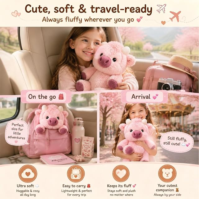 Foto 6 de 8 de Funnity Peluche Vaca Que Corre 45 cm, Vaquita de Peluche Suave y Adorable