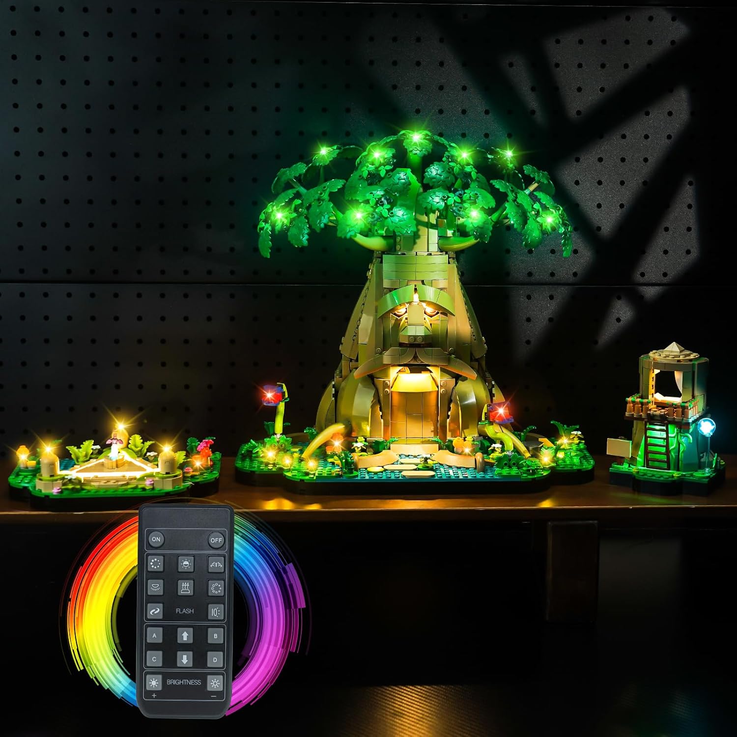 BrickBling LED Light Compatible with Lego The Legend of Zelda Great Deku Tree 2-in-1 Building Set (Green), Creative Lighting Compatible with Lego 77092 (Lights Only) (RC Version Light)