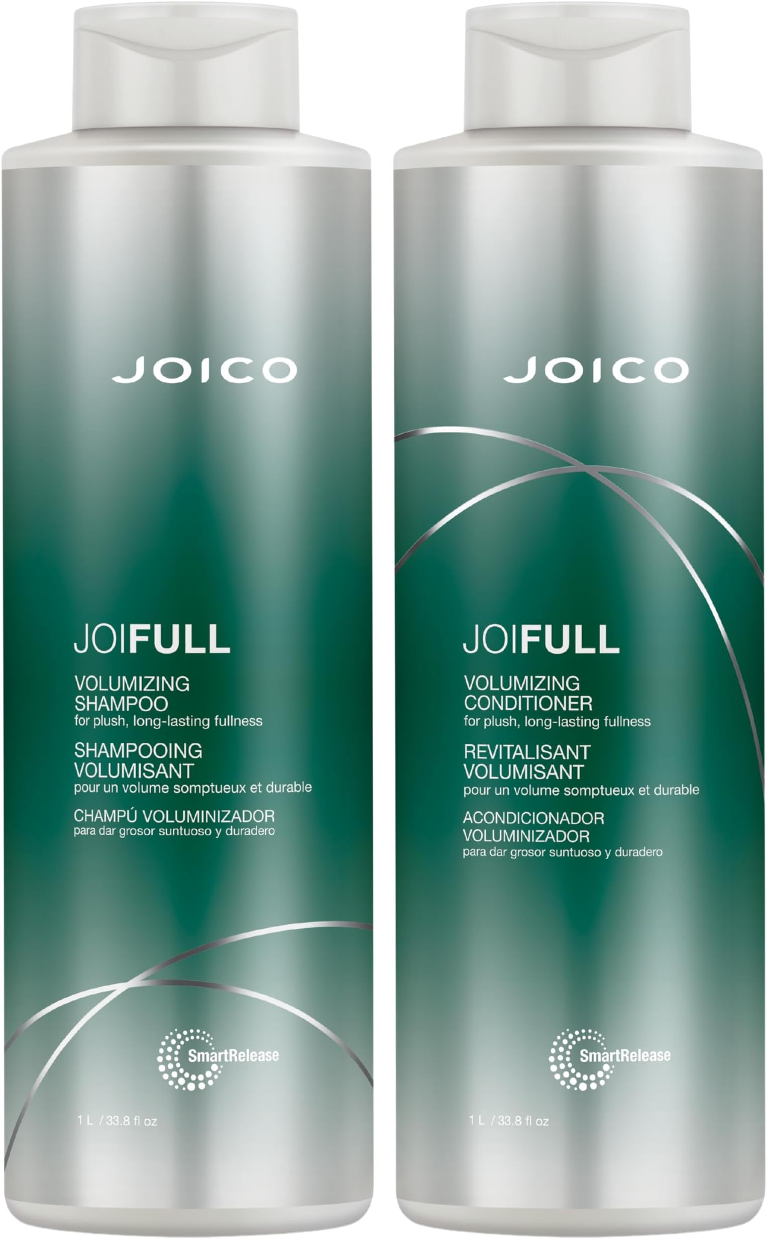 JoiFULL Volumizing Shampoo & Conditioner Set| For Fine, Thin Hair | Add Instant Body | Long-Lasting Fullness | For Thicker Bouncier Hair | Boost Shine| Infused With Lotus Flower & Bamboo Extract