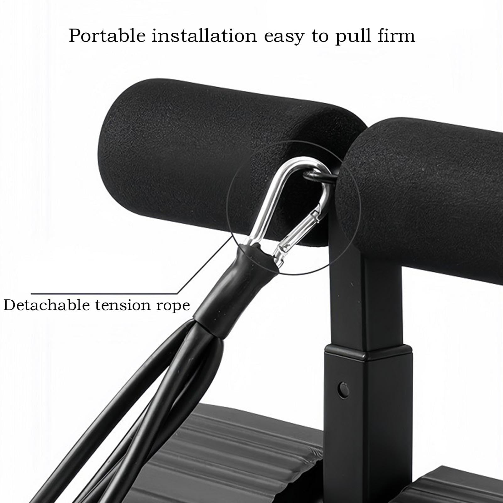 Sit Up Machine per addominali, supporto regolabile con ventosa, supporto da pavimento, attrezzo per allenamento addominale, macchina da pavimento per esercizi in palestra a casa