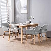 Vista 3 de Sillas modernas para comedor con patas de madera maciza, para sala, comedor