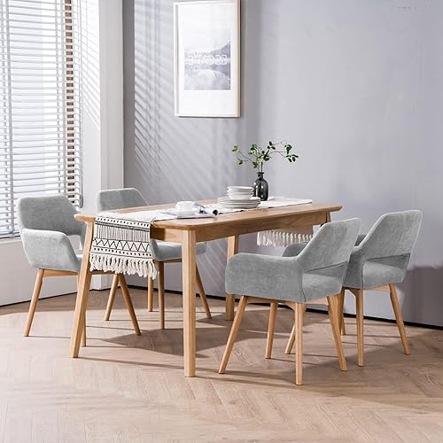 Miniatura 3 de Sillas modernas para comedor con patas de madera maciza, para sala, comedor