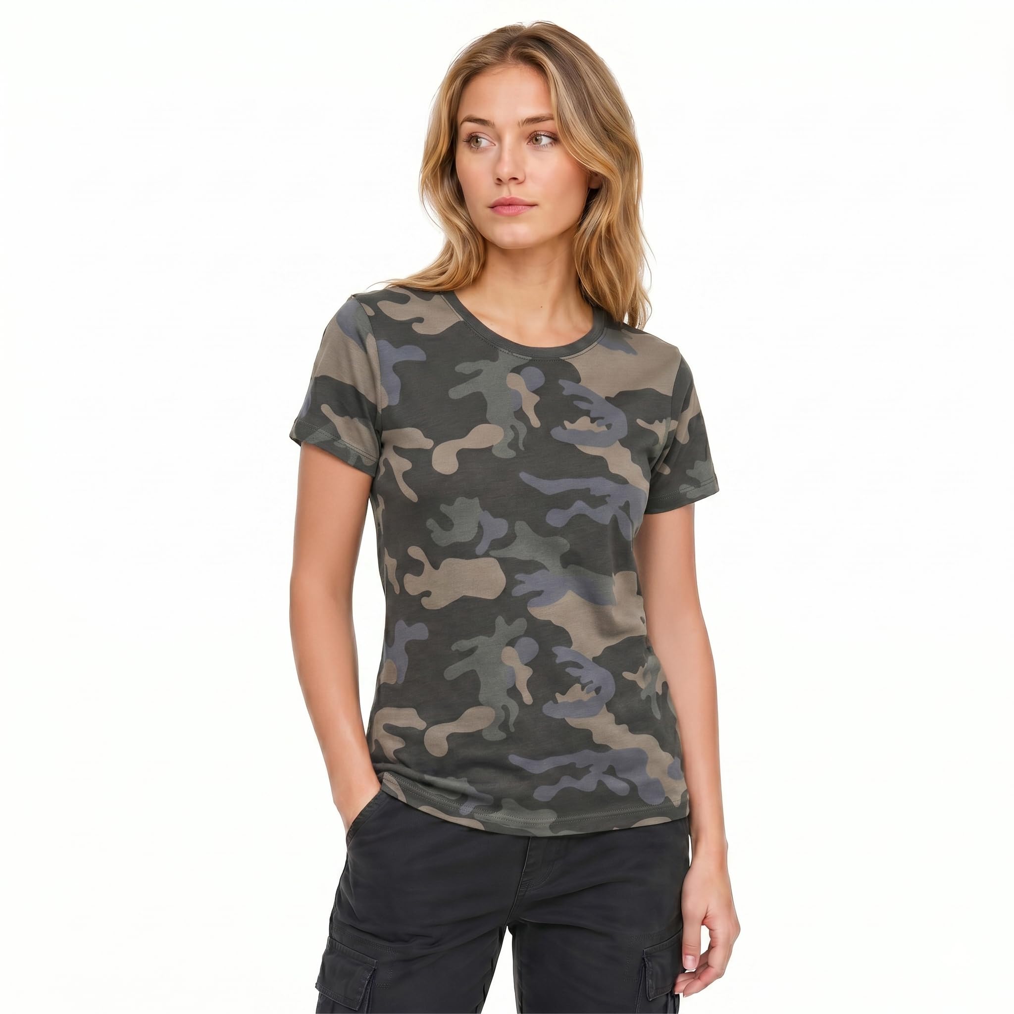 Brandit Women's Dark Camouflage T-Shirt