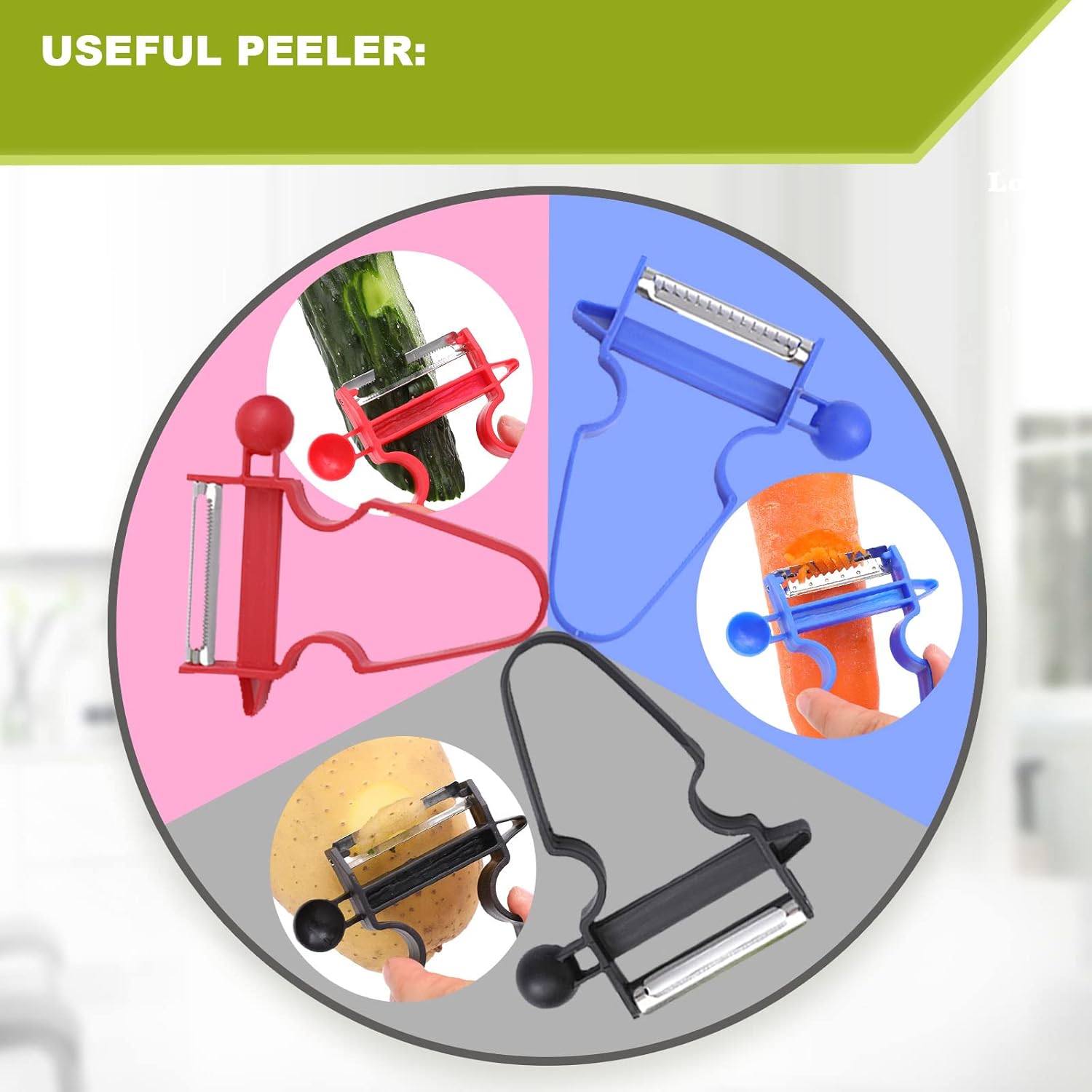 Mandoline Slicer Dicer Vegetable Chopper, All in 1 Slicer Dicer Cutter, Fruits Veggie Chopper, Kitchen Gadget