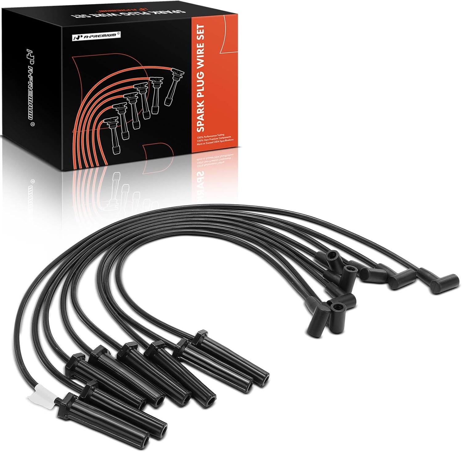A-Premium 8PCS Spark Plug Wire Set Compatible with Chevrolet C10/C20/K20 Suburban, K5 Blazer, B60, C30, C70, K10, K30, P20, P30, P60 & GMC C15/C1500/K25 Suburban, B6000, C7000, P35, C35, K3500, P1500