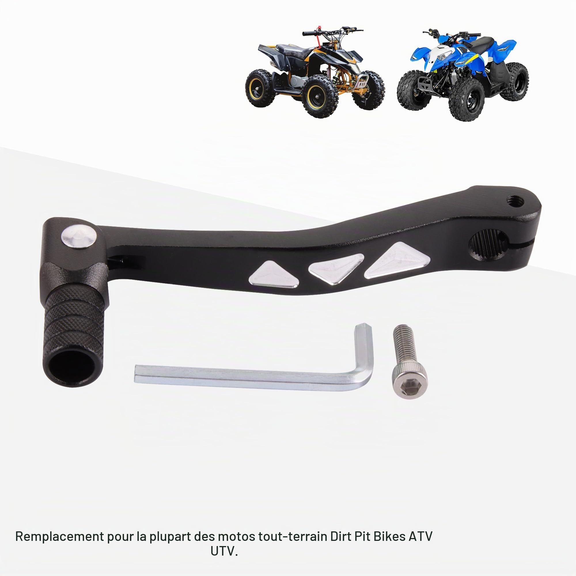 GOOFIT Noir CNC 0.47" Mouvement Pliable En Aluminium à Levier De Vitesse Universel Pour Moto Avec Outils Remplacement pour Most Dirt Pit Bikes ATV UTV Motorcycle"