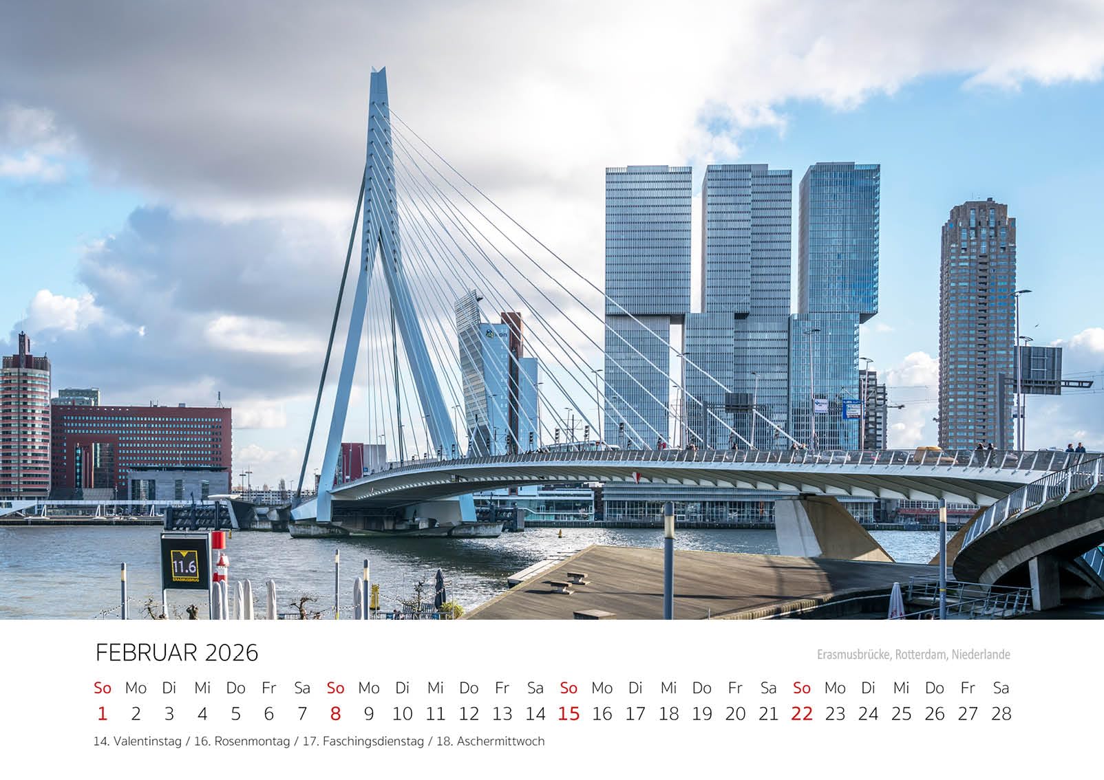 Edition Seidel Premium Kalender Brücken 2026 Format DIN A3 Wandkalender Europa USA Australien Brücke Bauwerke Architektur Peter Schickert