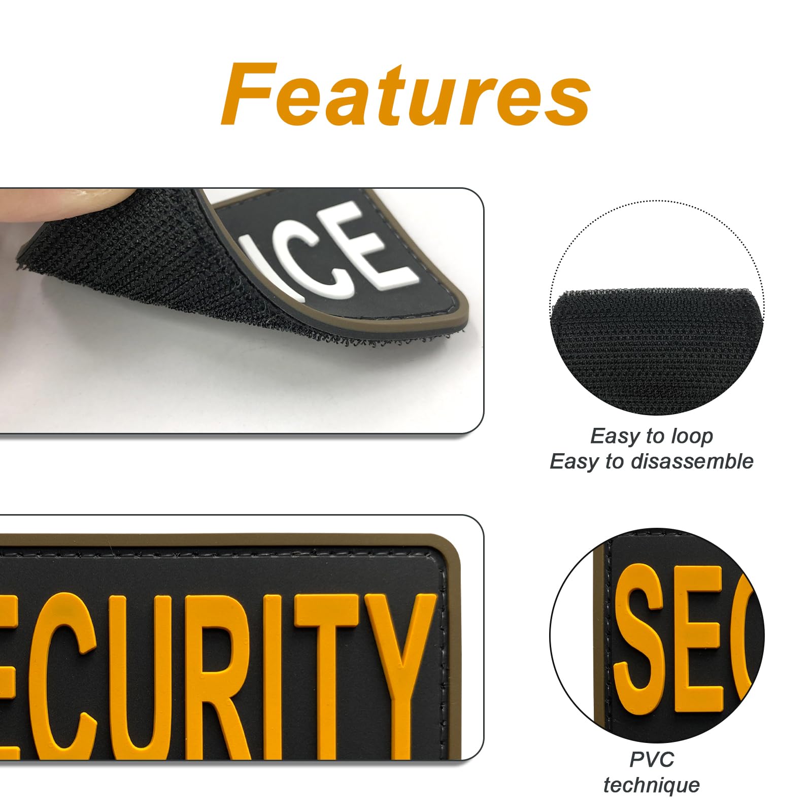 Pvc Hook Fastener Patch Hats Bags Vests Tactical Security PVC Patch 2x4 ...