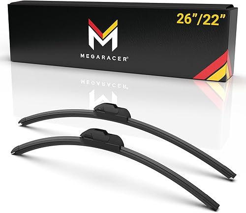 Mega Racer Limpiaparabrisas de repuesto de 26 pulgadas + 22 pulgadas, limpiaparabrisas de repuesto para mi automóvil, limpiaparabrisas para el lado