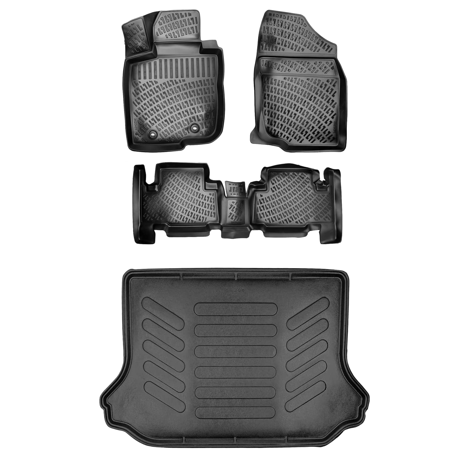Il Tappeto Auto - Alfombrillas Para Toyota RAV 4 III (2006-2012), Negro, Borde Bicolor, Talonera De Goma
