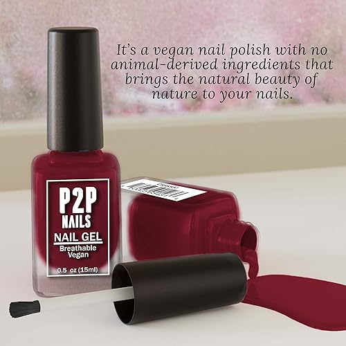 Miniatura 7 de Esmalte de uñas en gel rojo vegano, esmalte de uñas de secado rápido, gel de uñas de textura suave en colores vibrantes, esmalte de gel de larga