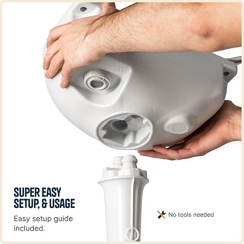 Vista 3 de Alpcour Fregadero portátil para acampar Estación de higiene de viaje para interiores y exteriores con lavabo, grifo para correr, dispensador