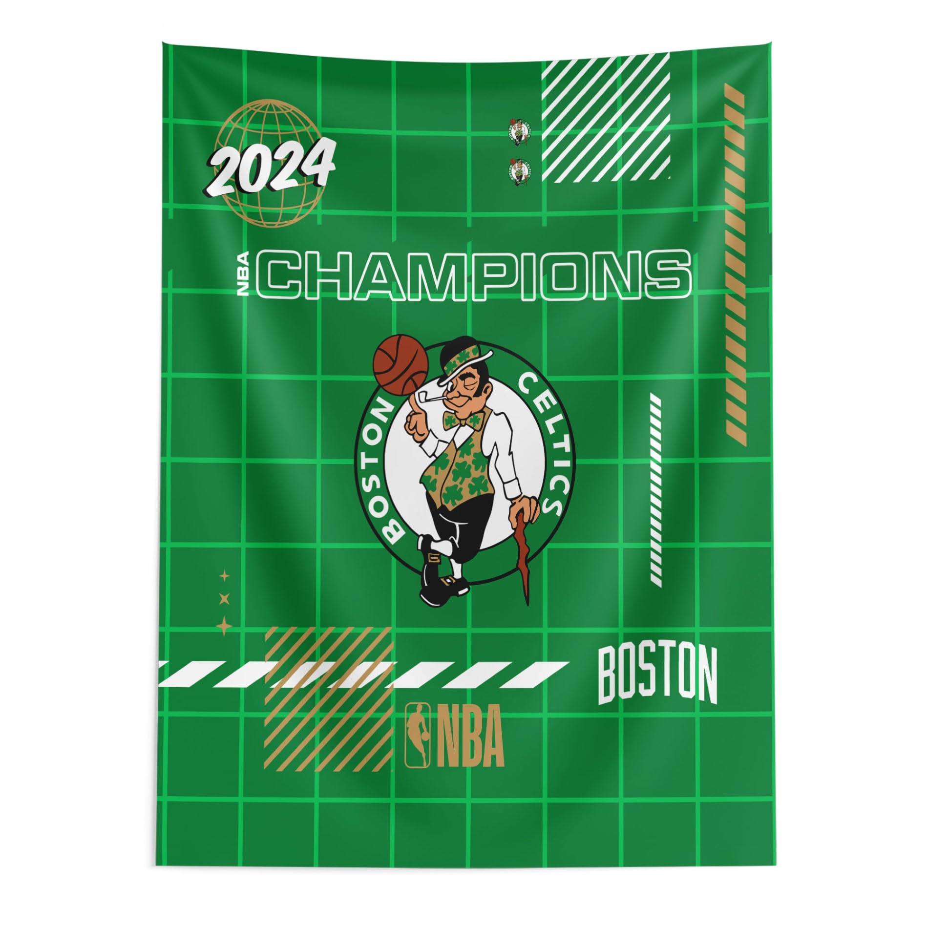 Northwest NBA Boston Celtics NBA Champions 2024 Wall Hanging Tapestry, 50" x 60", Gridlock