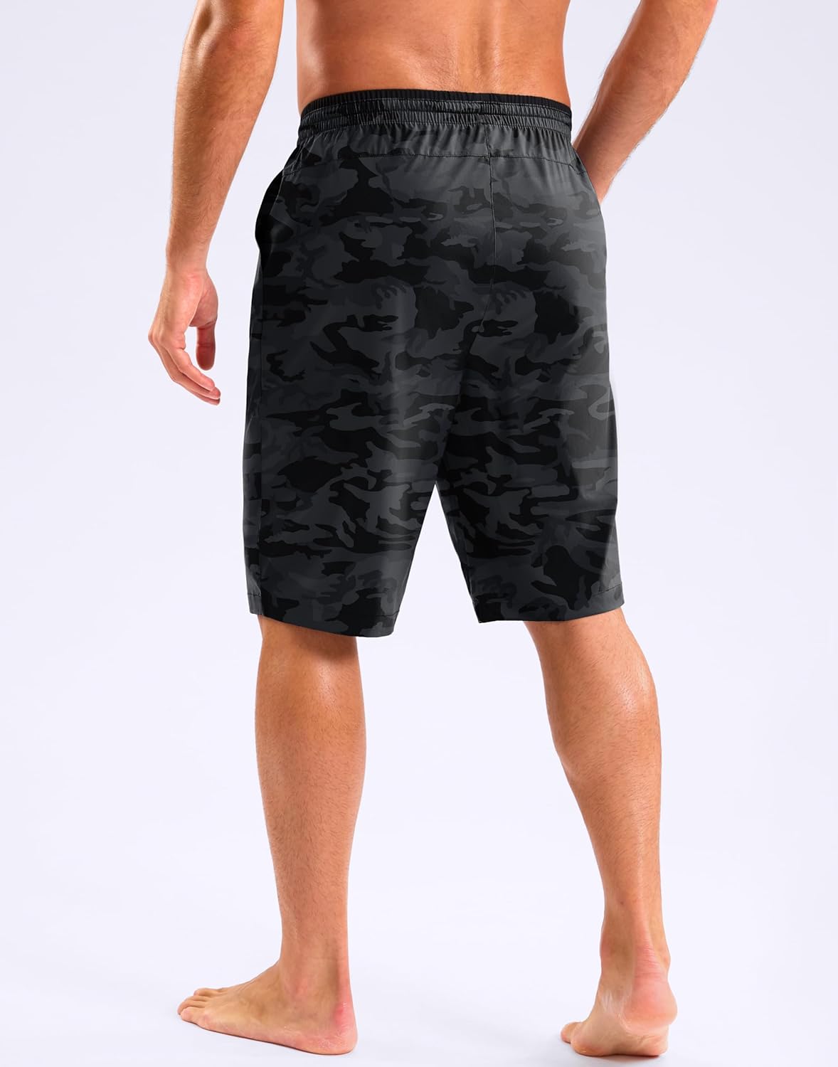 G Gradual Men's 11" Long Board Shorts with Zipper Pocket Swim Trunks Quick Dry Swimsuit Bathing Suit for Men No Mesh Liner - Image 2