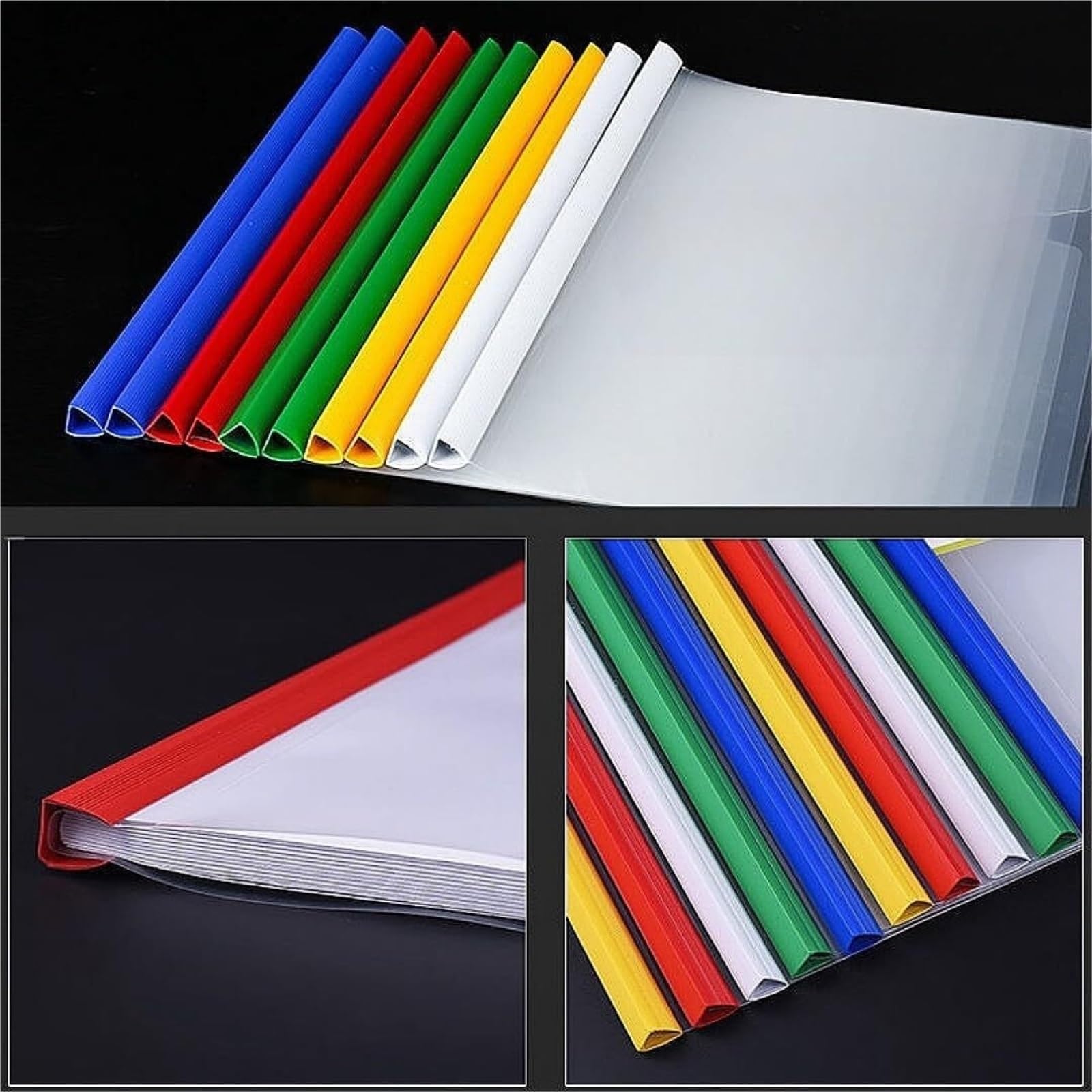 ablageordner 10er-Packung Berichtshüllen Mit Schiebeleiste, Präsentationsmappen For A4-Papier, Transparente Berichtshüllen, Ordner For Schulgeschäfte ordner