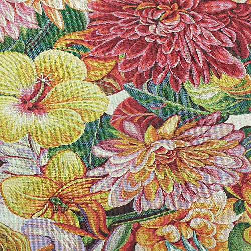 Kt KILOtela - Tissu d'Ameublement, Jacquard Gobelin, Coussins, Rideaux, Accessoires, Déco, Fauteuils, Canapés, 100 cm Longueur x 280 cm Largeur, Tropical,...