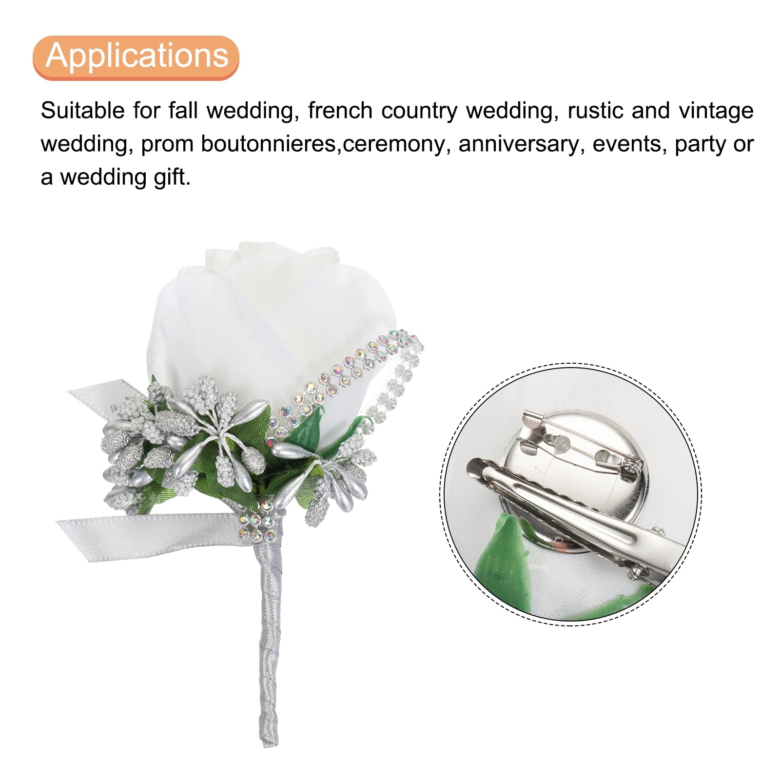 Sourcing Map Lot De 150 Épingles à Nourrice Plastique Blanc - Pour Corsage Mariage/Événements