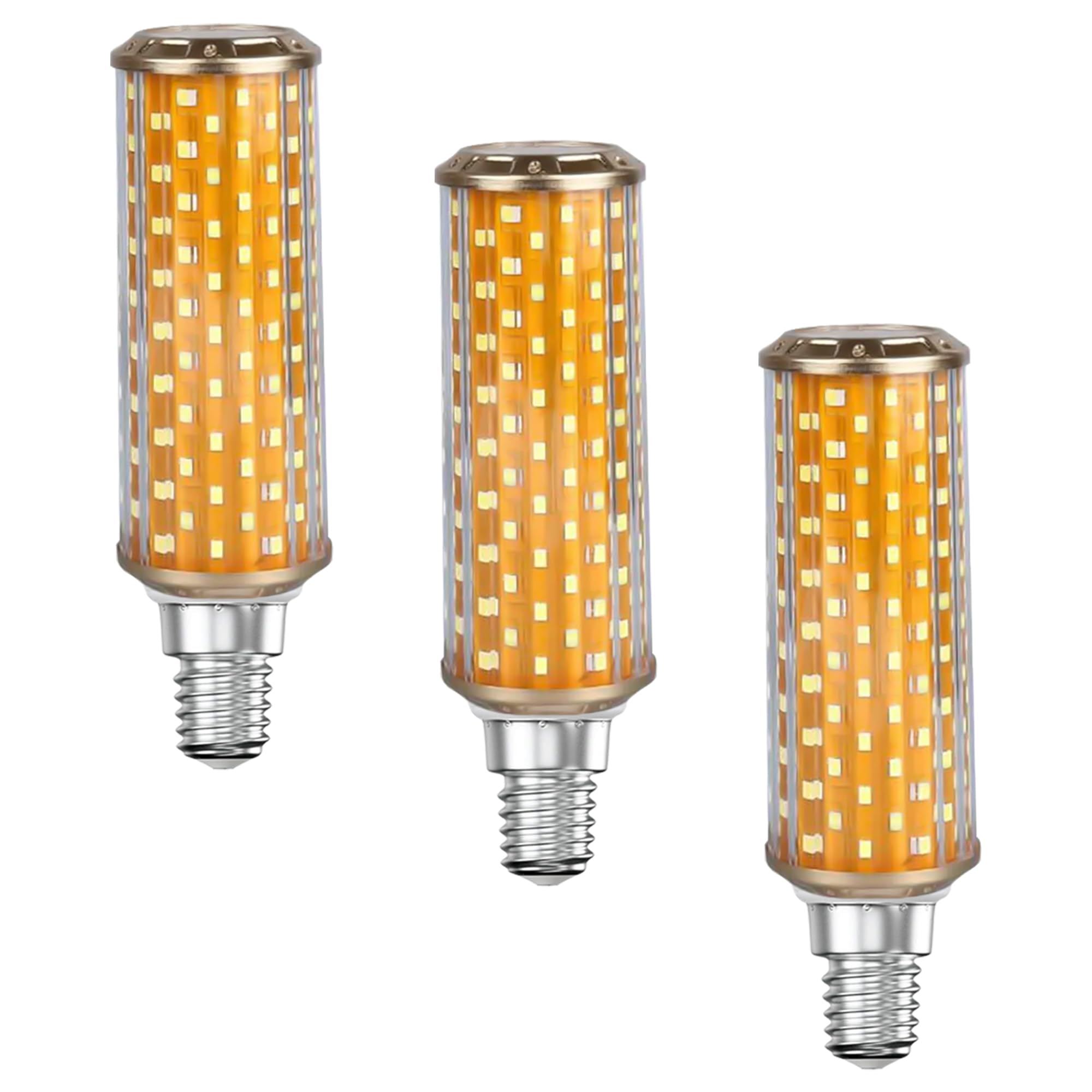 LEDSone E14 LED Corn Light Bulb 30W, Four Colour Candle Bulb, 360° Beam Angle, 230V, Edison Screw ES LED Corn Lamp, Not Dimmable, Pack of 3