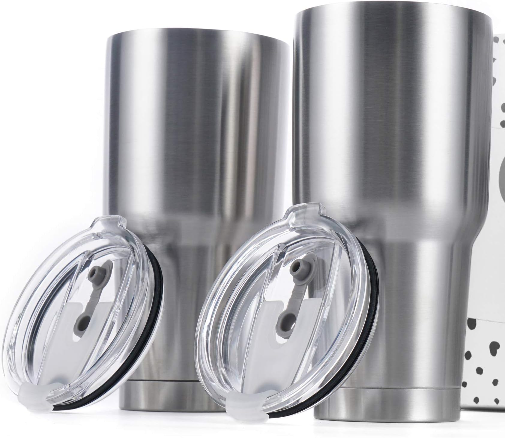 30oz tumbler - 2 Pack Insulated Stainless Steel Tumblers with Lids - Double Wall Tumbler Vacuum Insulated - Use it as Travel Mug, Coffee Cup or for Personalized Tumbler with Epoxy, Vinyl, etc.