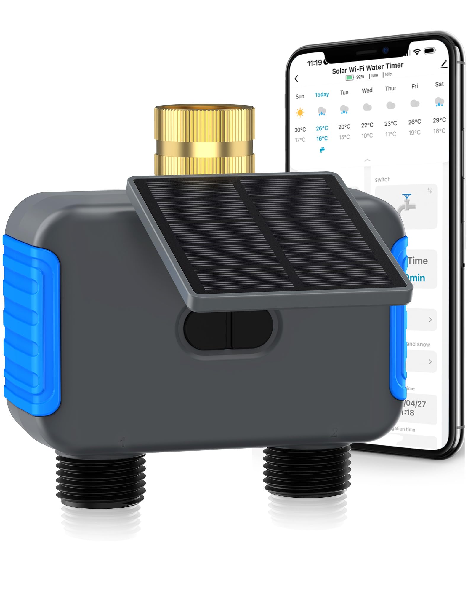 Photo 1 of Grillum WiFi Solar Sprinkler Timer, 2 Outlet