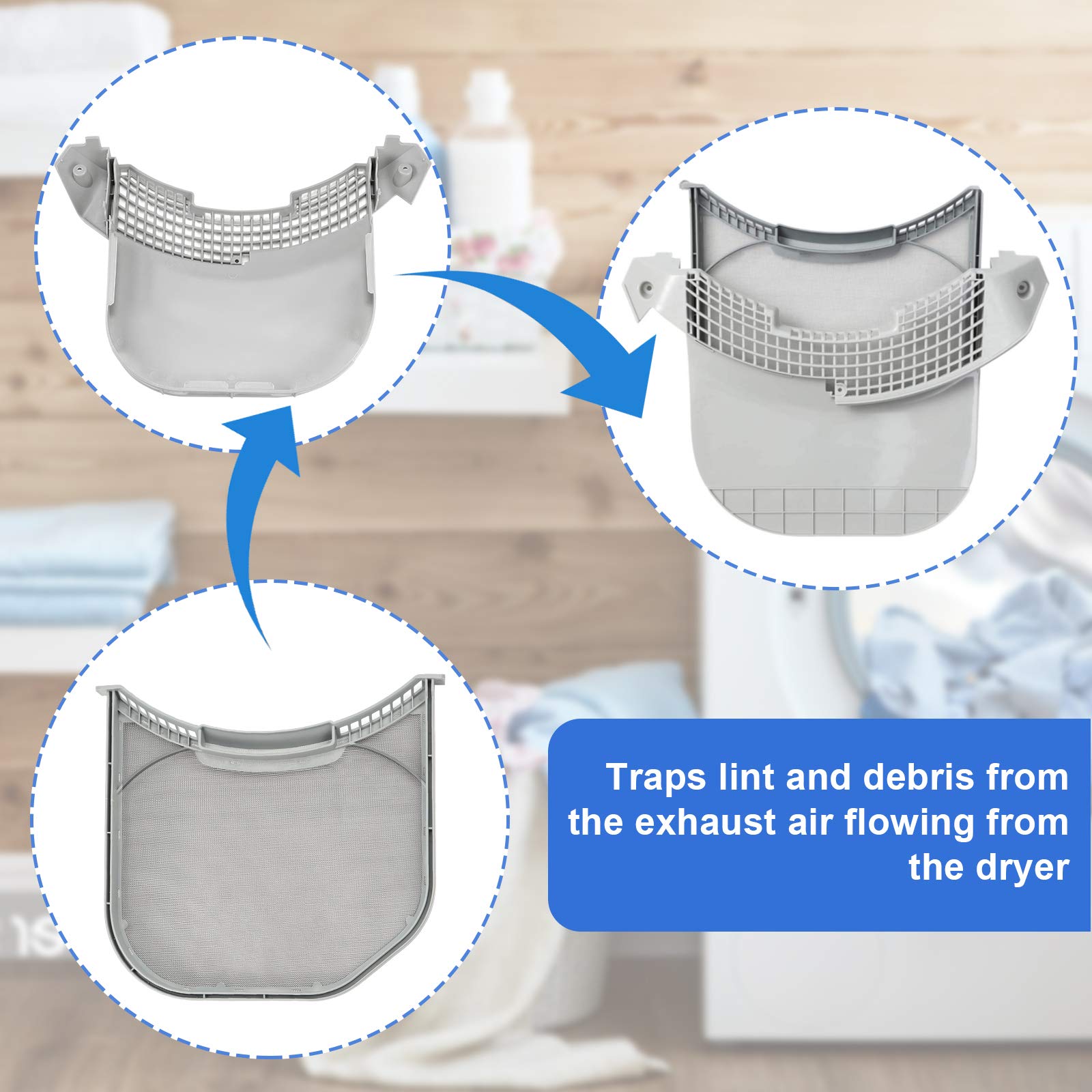 Amazon.com: ADQ56656401 Dryer Lint Filter Upgraded Stainless Steel 