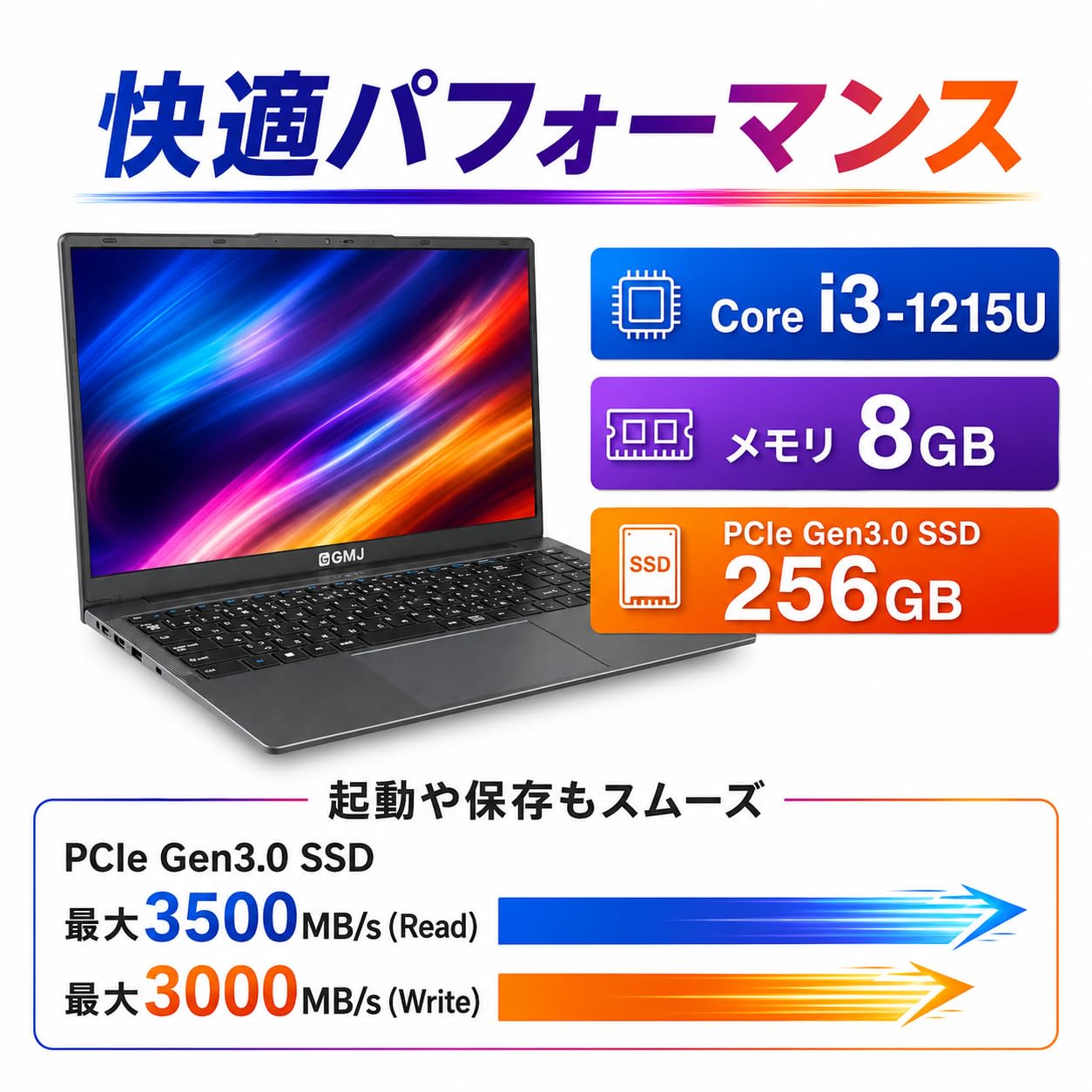 Amazon.co.jp: GMJ GLM-15-3-SN ノートパソコン 15.6型 フルHD(1920
