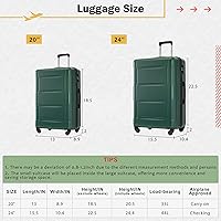 Vista 85 de Merax Equipaje, maleta extensible rígida con ruedas giratorias ligeras, Negro -, 40/48/52